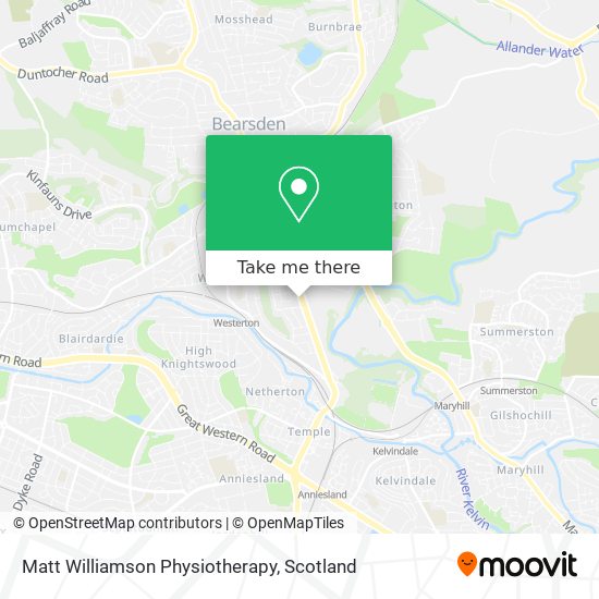 Matt Williamson Physiotherapy map