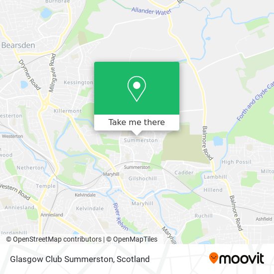 Glasgow Club Summerston map