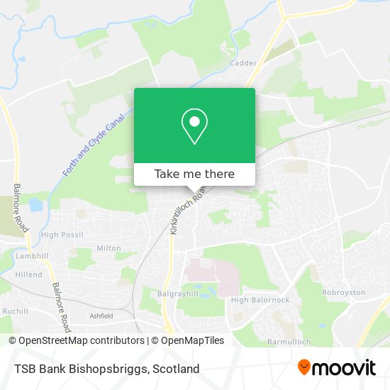 TSB Bank Bishopsbriggs map