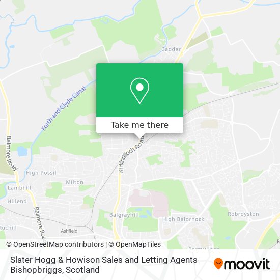 Slater Hogg & Howison Sales and Letting Agents Bishopbriggs map