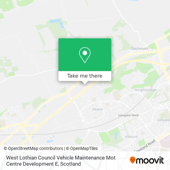 West Lothian Council Vehicle Maintenance Mot Centre Development E map