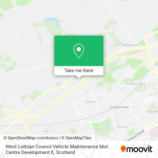 West Lothian Council Vehicle Maintenance Mot Centre Development E map