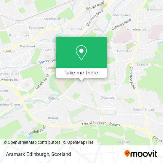 Aramark Edinburgh map