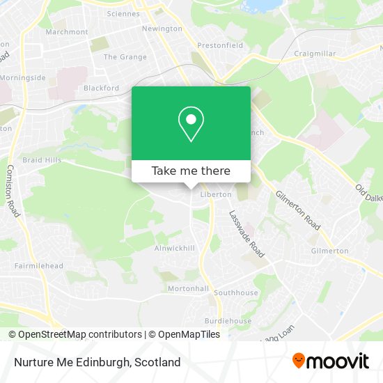 Nurture Me Edinburgh map