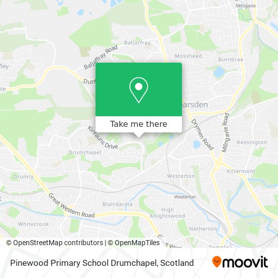 Pinewood Primary School Drumchapel map
