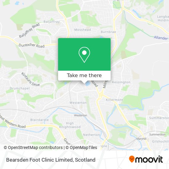 Bearsden Foot Clinic Limited map