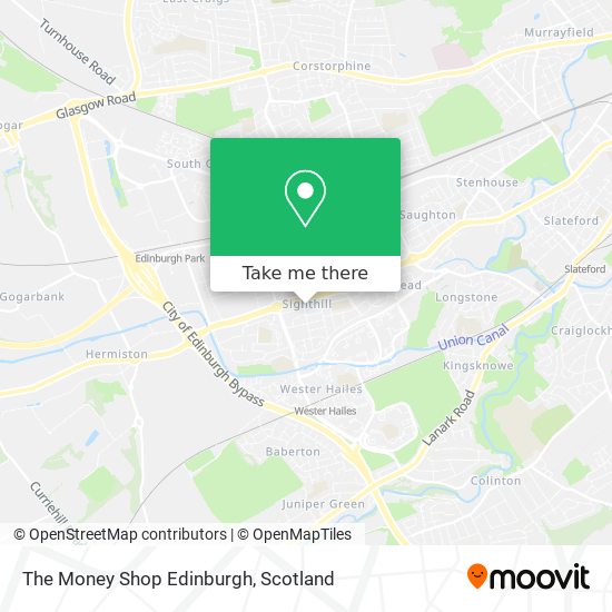 The Money Shop Edinburgh map