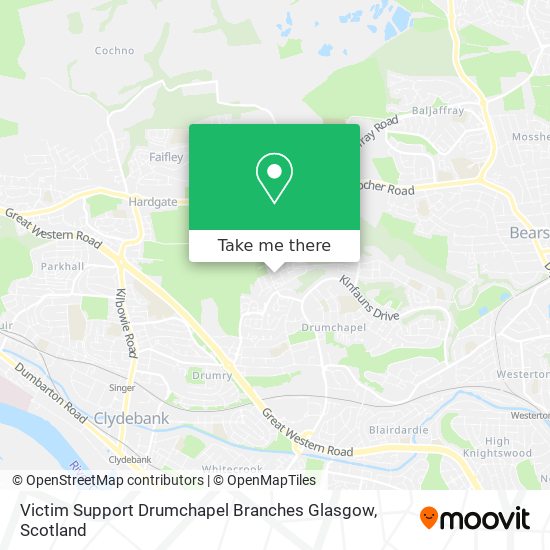 Victim Support Drumchapel Branches Glasgow map