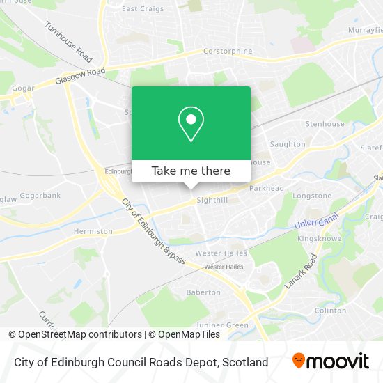 City of Edinburgh Council Roads Depot map