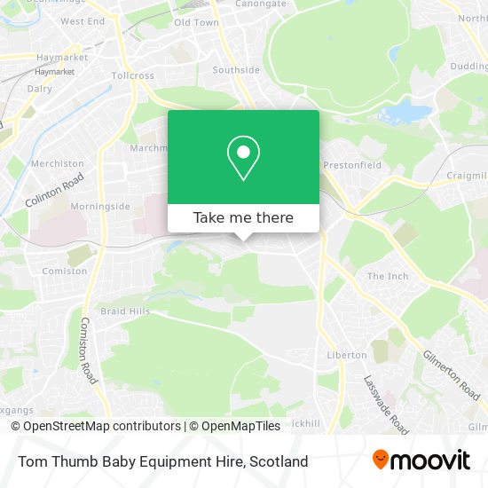 Tom Thumb Baby Equipment Hire map