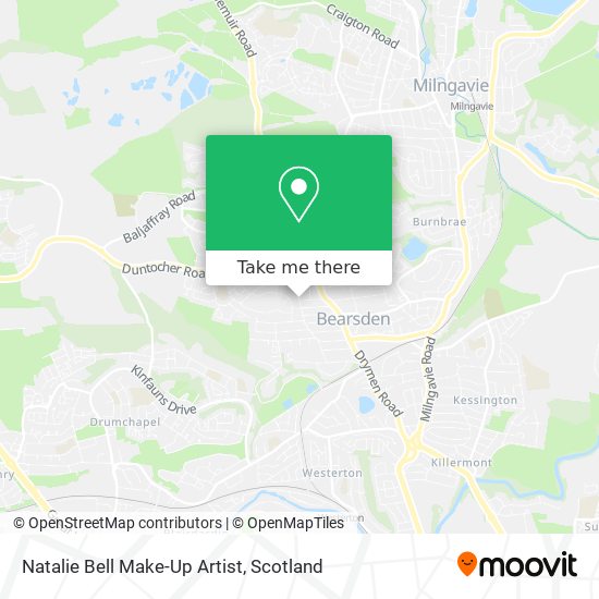 Natalie Bell Make-Up Artist map