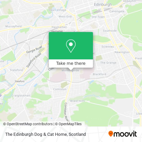 The Edinburgh Dog & Cat Home map