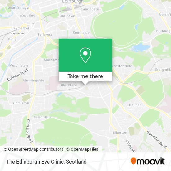 The Edinburgh Eye Clinic map
