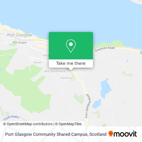 Port Glasgow Community Shared Campus map