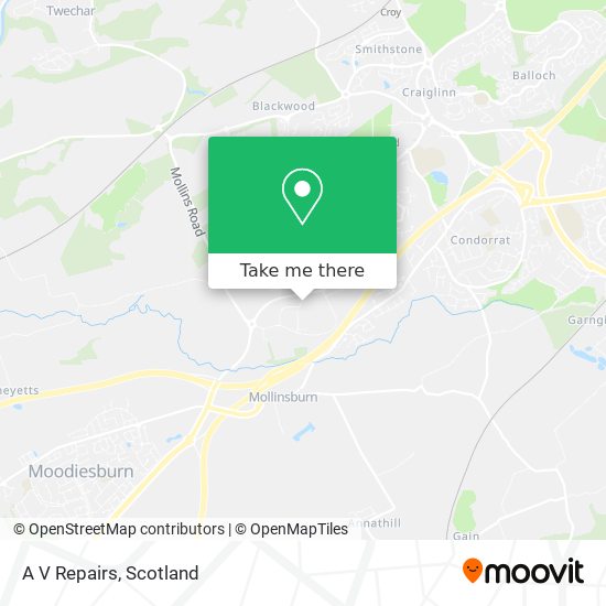 A V Repairs map