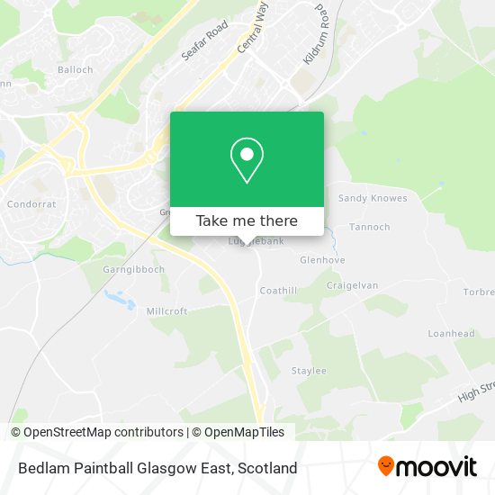 Bedlam Paintball Glasgow East map