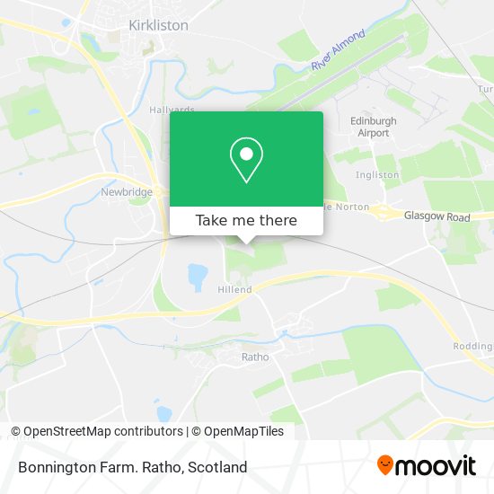 Bonnington Farm. Ratho map