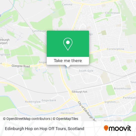 Edinburgh Hop on Hop Off Tours map