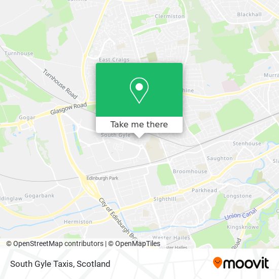 South Gyle Taxis map