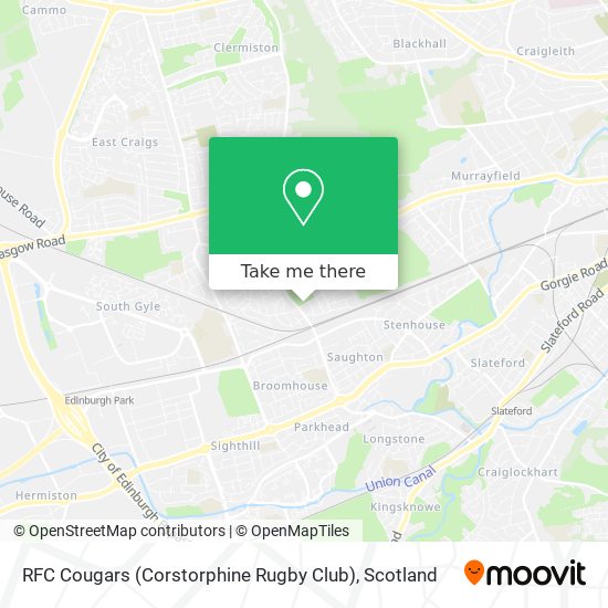 RFC Cougars (Corstorphine Rugby Club) map