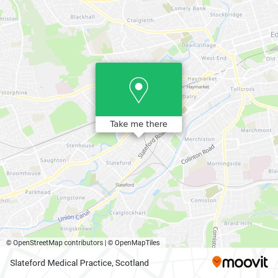 Slateford Medical Practice map