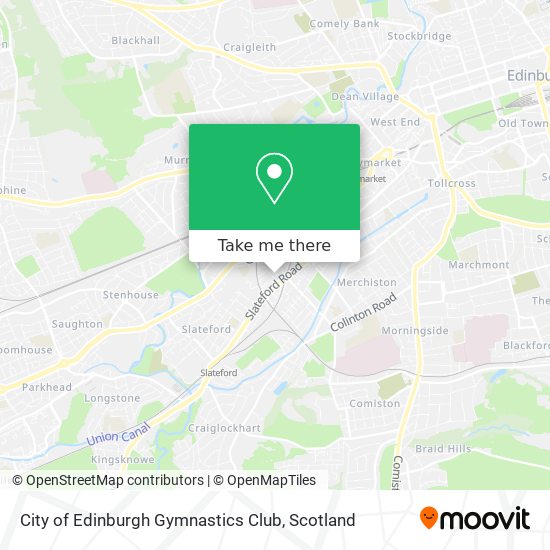 City of Edinburgh Gymnastics Club map