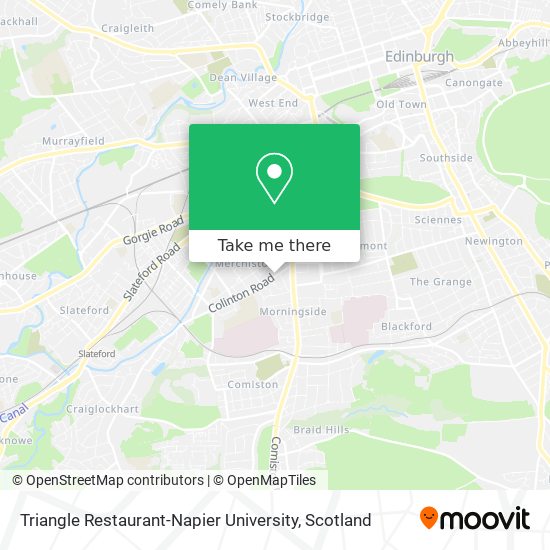 Triangle Restaurant-Napier University map