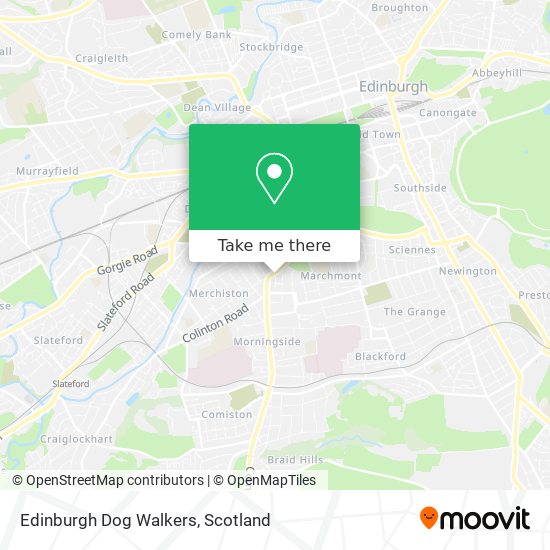 Edinburgh Dog Walkers map