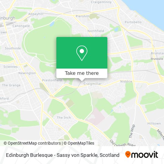 Edinburgh Burlesque - Sassy von Sparkle map