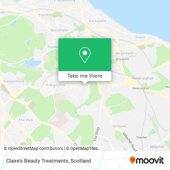 Claire's Beauty Treatments map
