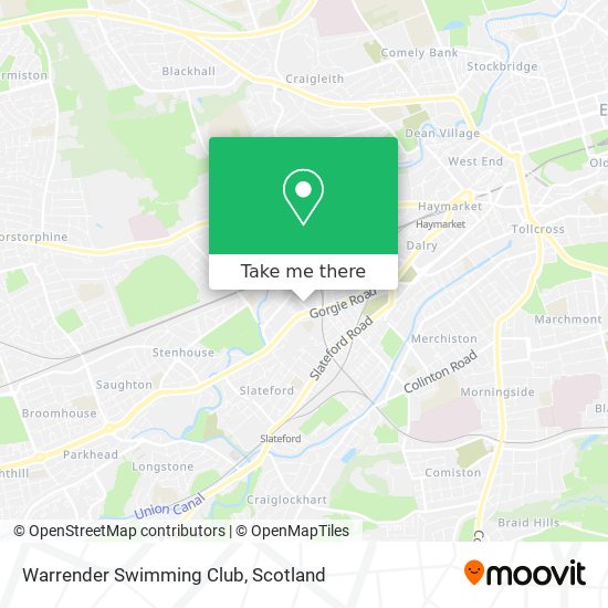 Warrender Swimming Club map