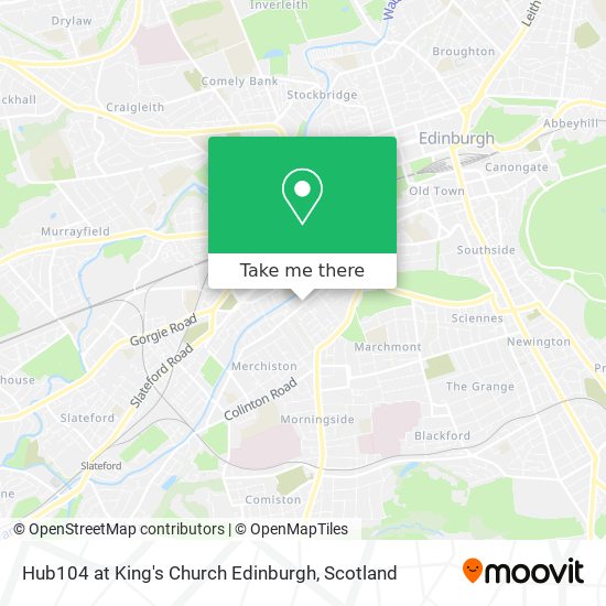 Hub104 at King's Church Edinburgh map