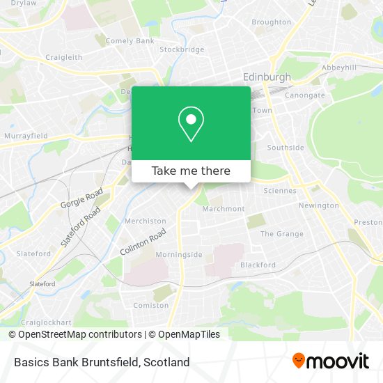 Basics Bank Bruntsfield map