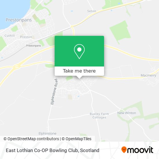 East Lothian Co-OP Bowling Club map