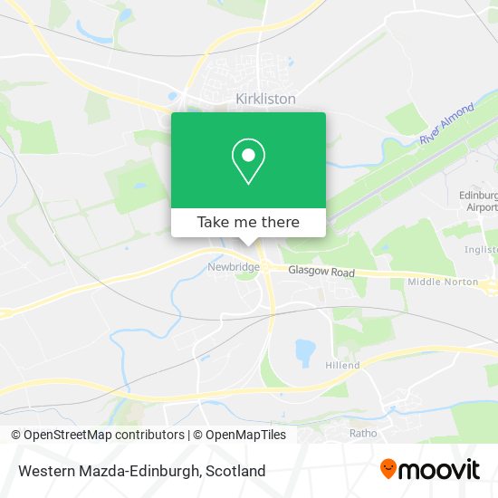 Western Mazda-Edinburgh map
