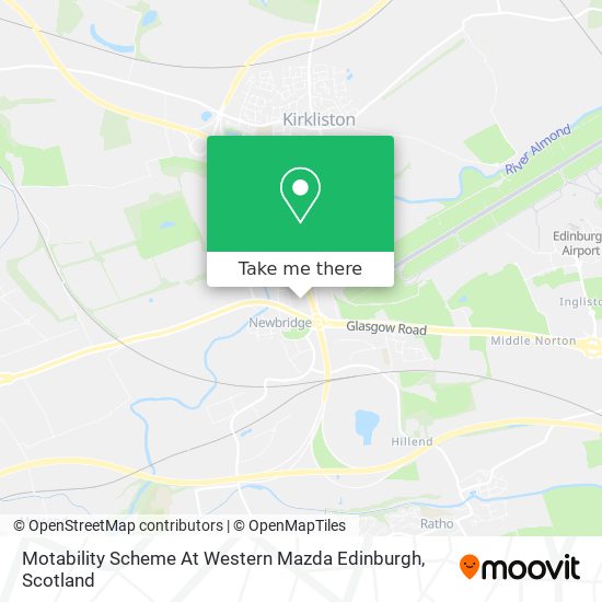 Motability Scheme At Western Mazda Edinburgh map