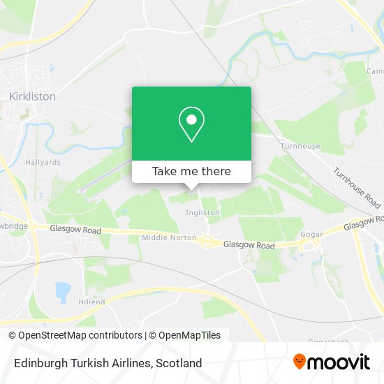 Edinburgh Turkish Airlines map