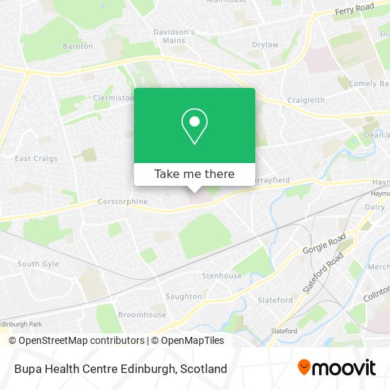 Bupa Health Centre Edinburgh map