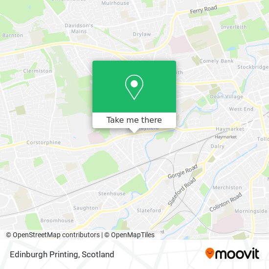 Edinburgh Printing map