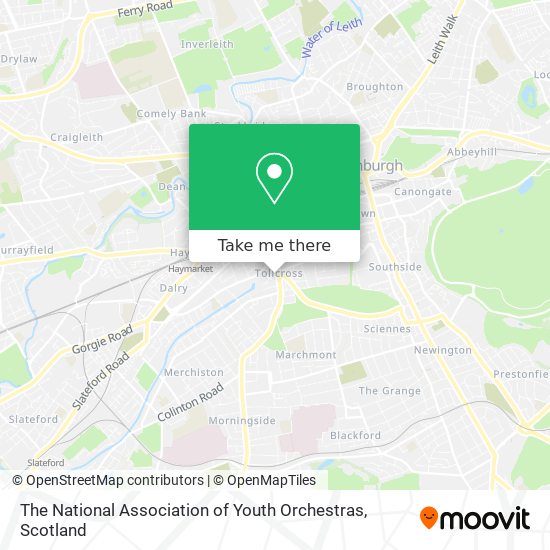 The National Association of Youth Orchestras map