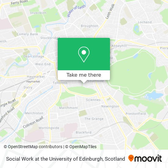 Social Work at the University of Edinburgh map