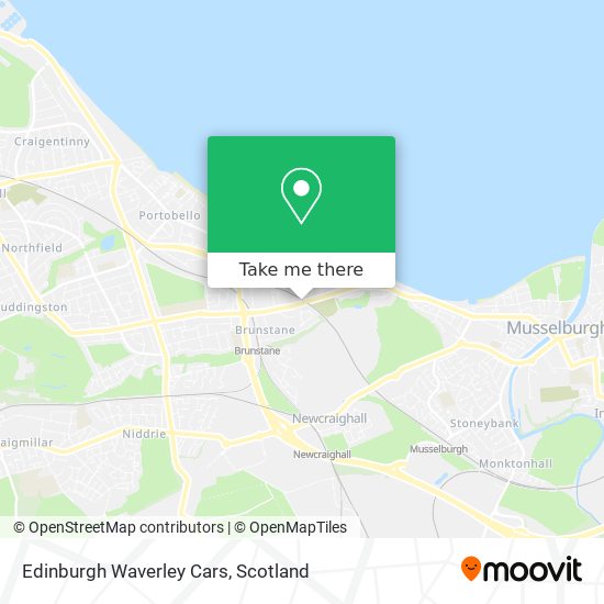 Edinburgh Waverley Cars map