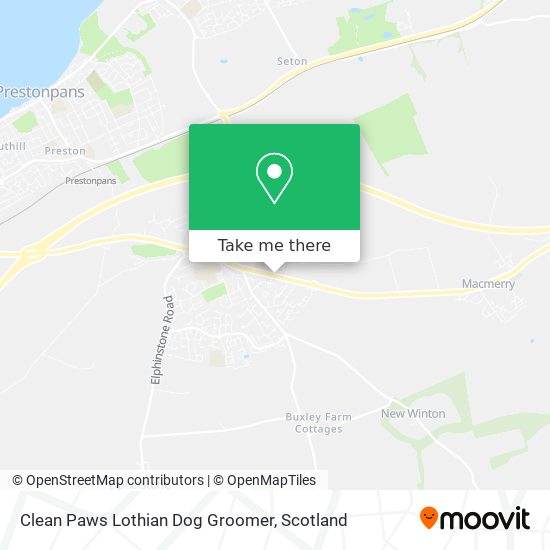Clean Paws Lothian Dog Groomer map