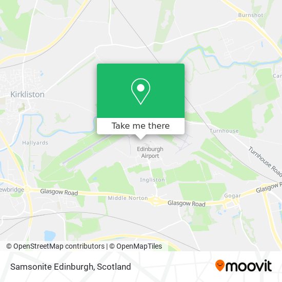Samsonite Edinburgh map
