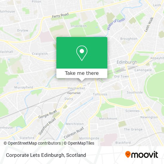 Corporate Lets Edinburgh map