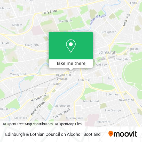 Edinburgh & Lothian Council on Alcohol map
