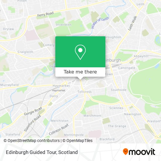 Edinburgh Guided Tour map
