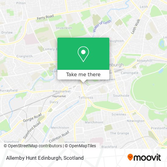 Allemby Hunt Edinburgh map