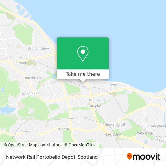 Network Rail Portobello Depot map