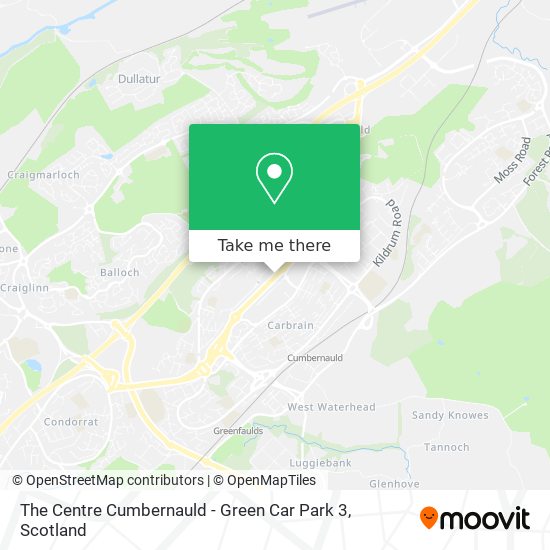 The Centre Cumbernauld - Green Car Park 3 map